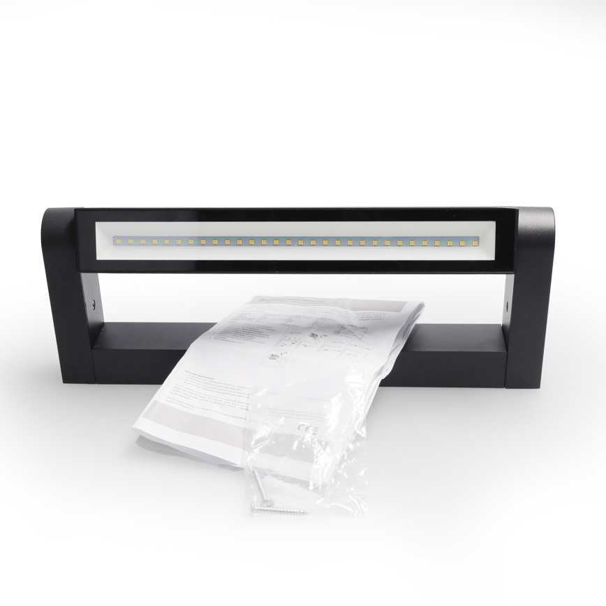 Brilagi - LED vanjska zidna svjetiljka SALERNO LED/12W/230V 35,5 cm crna IP65