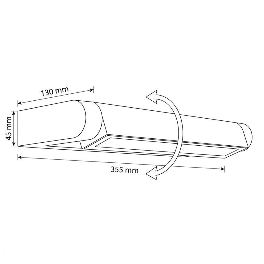 Brilagi - LED vanjska zidna svjetiljka SALERNO LED/12W/230V 35,5 cm crna IP65