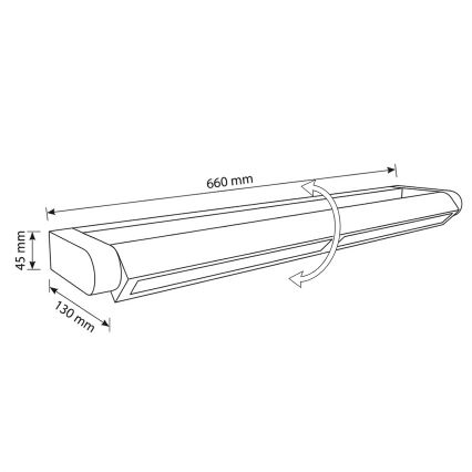 Brilagi - LED vanjska zidna svjetiljka SALERNO LED/24W/230V 66 cm crna IP65