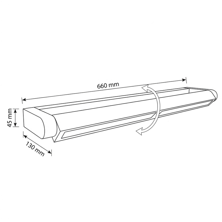 Brilagi - LED vanjska zidna svjetiljka SALERNO LED/24W/230V 66 cm crna IP65