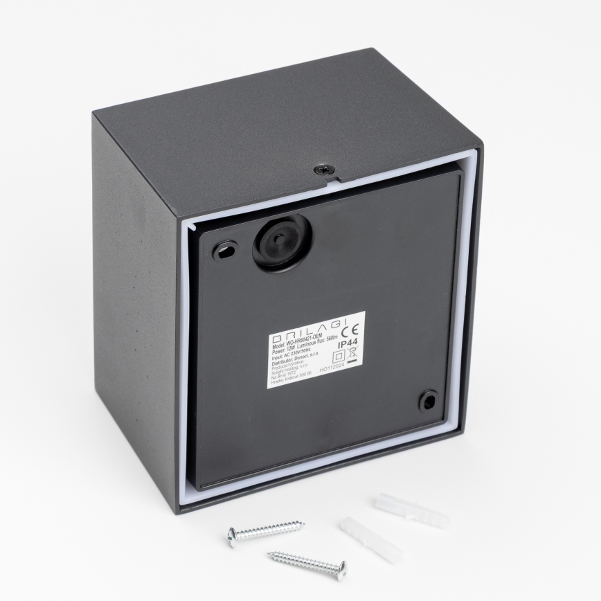 Brilagi - LED Vanjska zidna svjetiljka TERNI LED/12W/230V crna IP44