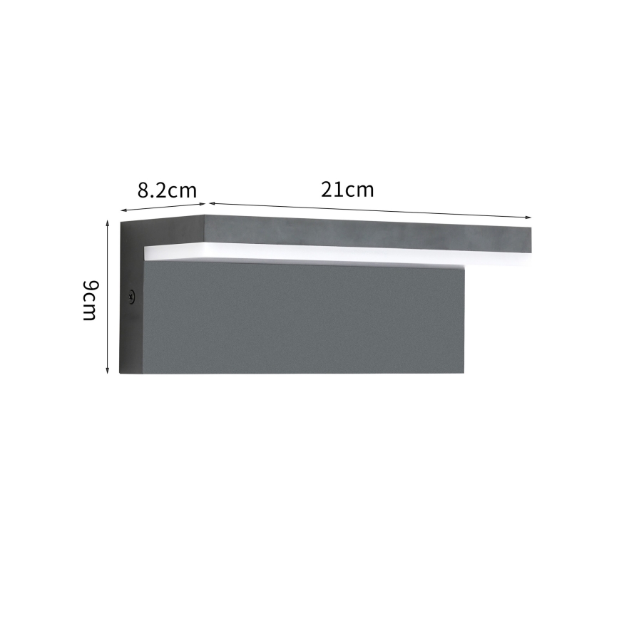 Brilagi - LED vanjska zidna svjetiljka TESSI LED/10W/230V antracit IP54