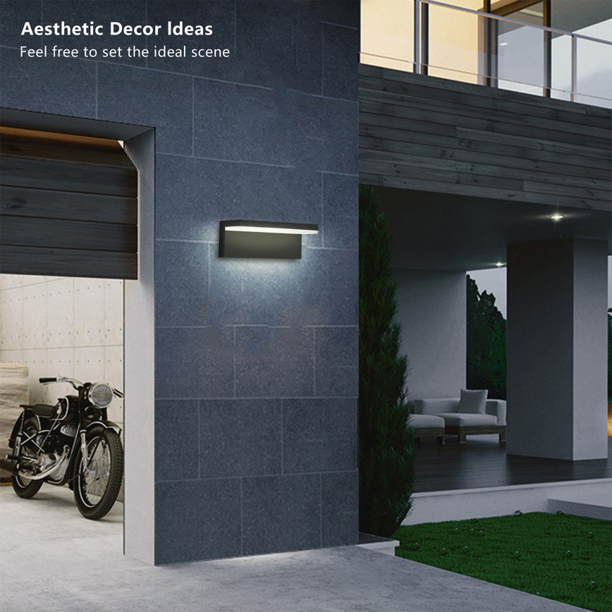 Brilagi - LED vanjska zidna svjetiljka TESSI LED/10W/230V crna IP54