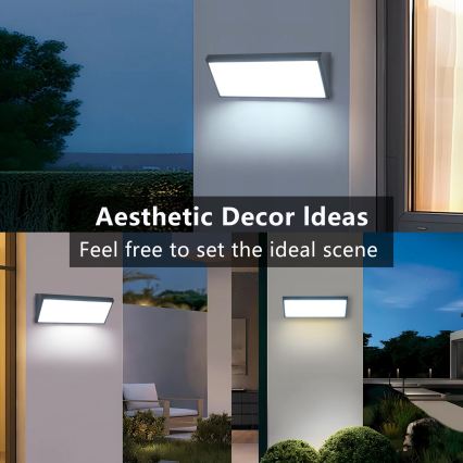 Brilagi - LED vanjska zidna svjetiljka TRIANGLE LED/42W/230V antracit IP65