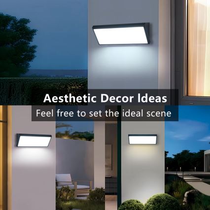 Brilagi - LED vanjsko zidno svjetlo TRIANGLE LED/42W/230V 45 cm crno IP65