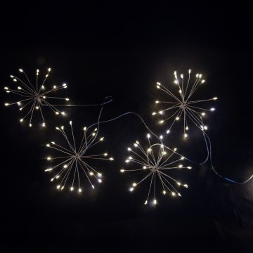 Brilagi - LED vanjski božićni lanac 150xLED 5m IP44 hladno bijelo svjetlo, efekt vatrometa