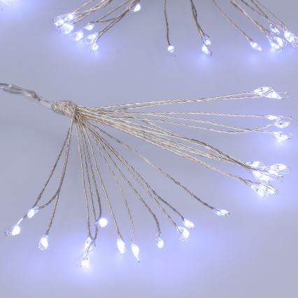 Brilagi - LED vanjski božićni lanac 150xLED 5m IP44 hladno bijelo svjetlo, efekt vatrometa