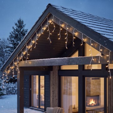 BRILAGI - LED vanjski božićni lanac 800xLED/8 funkcija, 43 m, IP44, topla bijela, u obliku ledenica