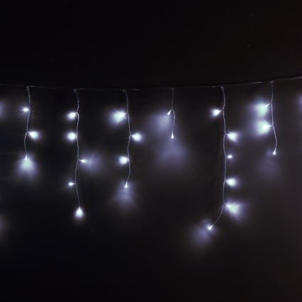 Brilagi - LED vanjski božićni niz 200xLED/8 funkcija, 13m, IP44, hladno bijele ledenice