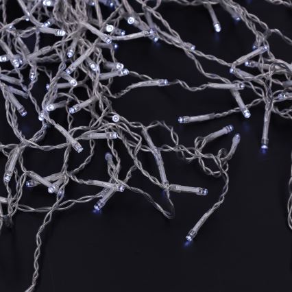 Brilagi - LED vanjski božićni niz 200xLED/8 funkcija, 13m, IP44, hladno bijele ledenice