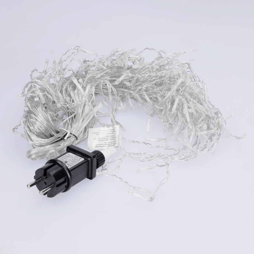 Brilagi - LED vanjski božićni niz 200xLED/8 funkcija, 13m, IP44, hladno bijele ledenice