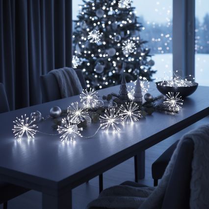 BRILAGI - LED vanjski božićni niz 300xLED 7m IP44 hladno bijela, efekt vatrometa
