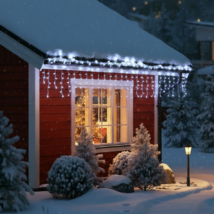 Brilagi - LED vanjski božićni niz 400xLED/8 funkcija 23m IP44 hladno bijela