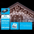 Brilagi - LED vanjski božićni svjetlosni niz 200xLED/8 funkcija 13x0,6m IP44 hladno bijela