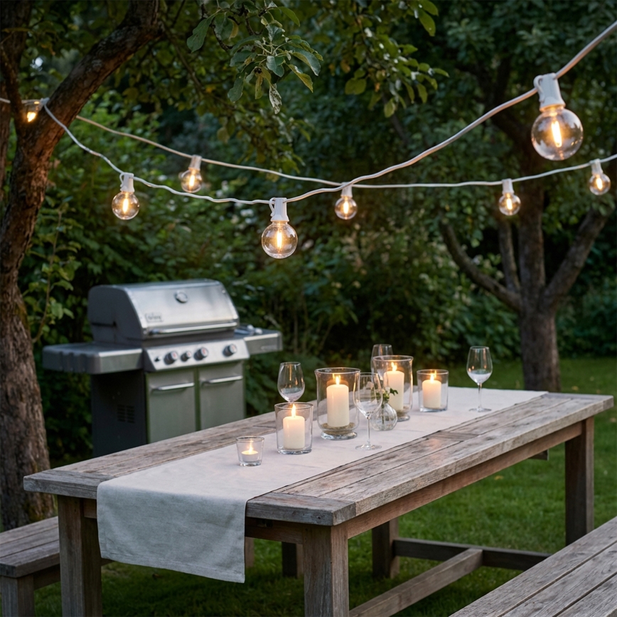 Brilagi - LED vanjska dekorativna girlanda GIRLANDA 25xE12/0,8W/230V 20m bijela IP44 toplo bijela