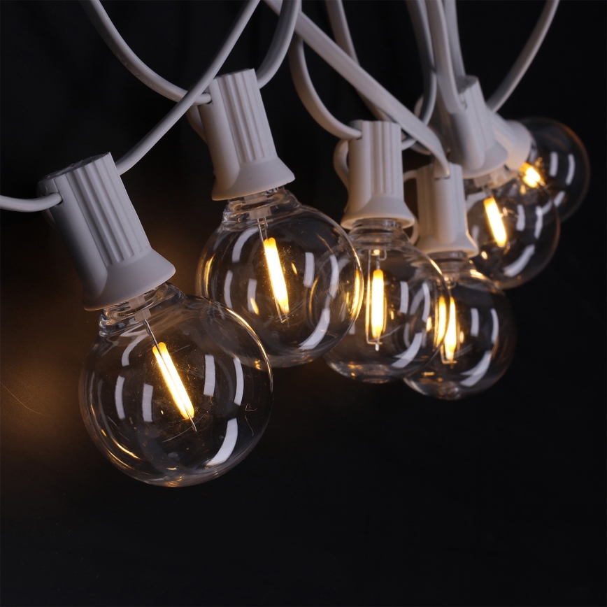 Brilagi - LED vanjska dekorativna girlanda GIRLANDA 25xE12/0,8W/230V 20m bijela IP44 toplo bijela