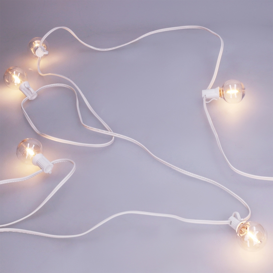 Brilagi - LED vanjska dekorativna girlanda GIRLANDA 25xE12/0,8W/230V 20m bijela IP44 toplo bijela