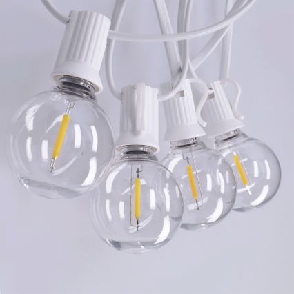 Brilagi - LED vanjska dekorativna girlanda GIRLANDA 25xE12/0,8W/230V 20m bijela IP44 toplo bijela