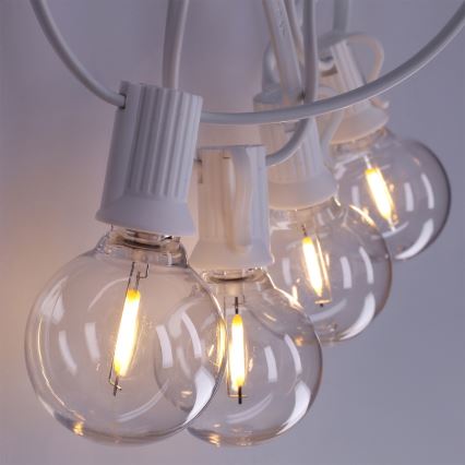 Brilagi - LED vanjska dekorativna girlanda GIRLANDA 25xE12/0,8W/230V 20m bijela IP44 toplo bijela
