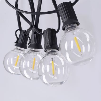 BRILAGI - LED Vanjski ukrasni niz GIRLANDA 25xE12/0,36W/24V 20m crna IP44 topla bijela