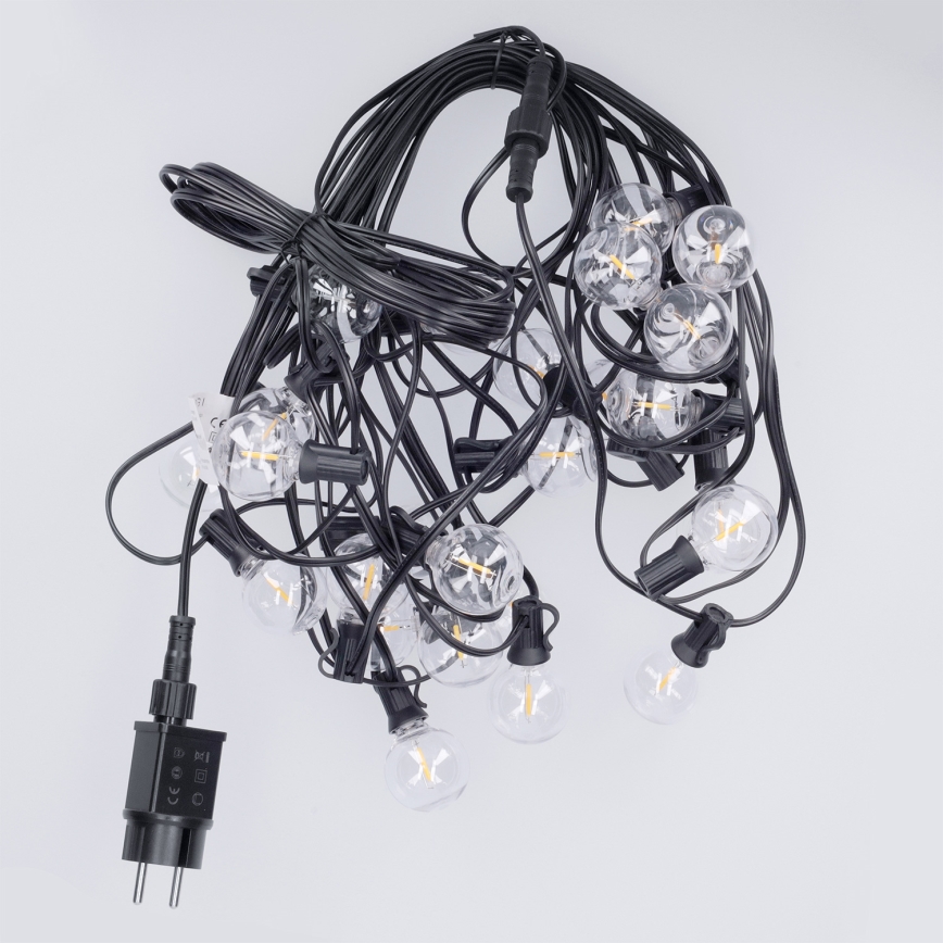 BRILAGI - LED Vanjski ukrasni niz GIRLANDA 25xE12/0,36W/24V 20m crna IP44 topla bijela