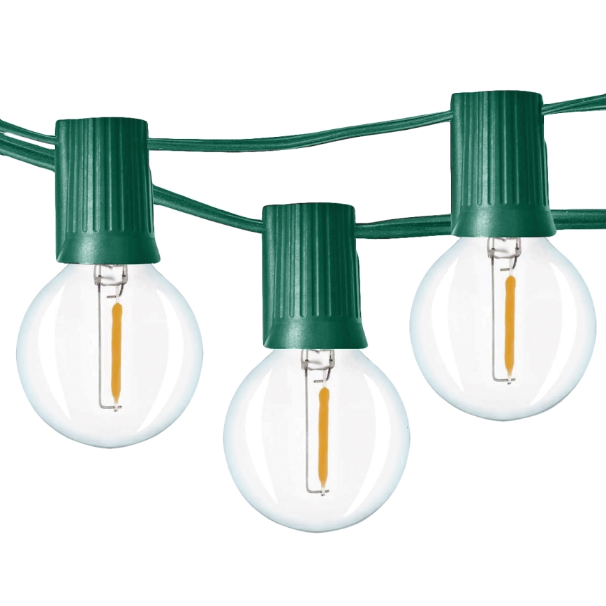 Brilagi - LED Vanjski dekorativni lanac GIRLANDA 25xE12 20m zelena IP44 topla bijela