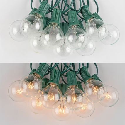 Brilagi - LED Vanjski dekorativni lanac GIRLANDA 25xE12 20m zelena IP44 topla bijela