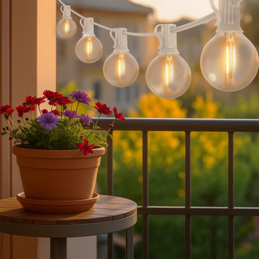 Brilagi - LED vanjska dekorativna girlanda 10xE12/0,6W/230V 8m bijela IP44 topla bijela