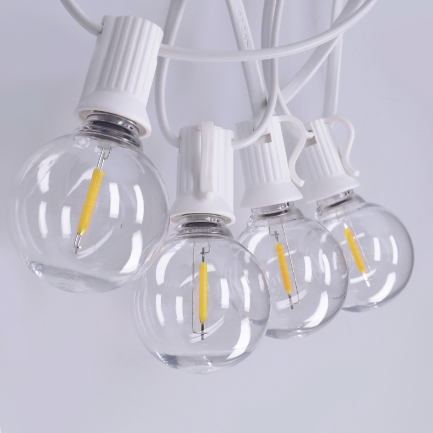 Brilagi - LED vanjska dekorativna girlanda GIRLANDA 10xE12/0,6W/230V 8m bijela IP44 topla bijela