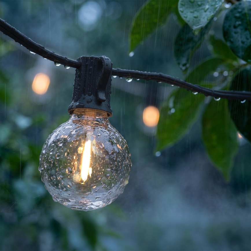 Brilagi - LED vanjski dekorativni niz GIRLANDA 25xE12/0,36W/24V 20m crni IP44 topla bijela