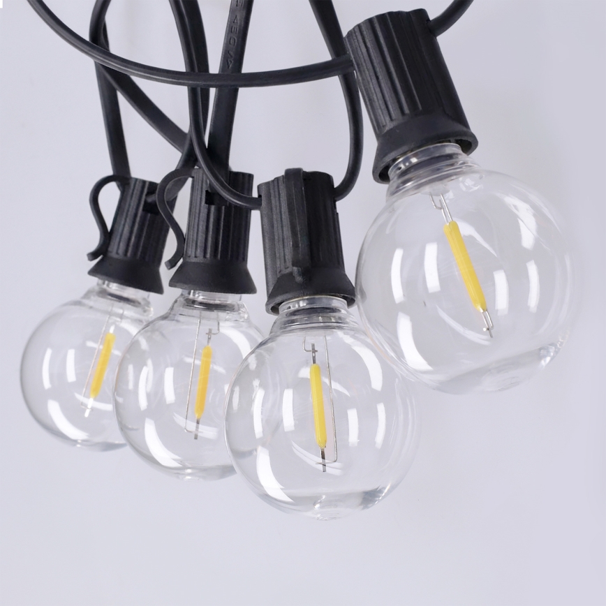 Brilagi - LED vanjski dekorativni niz GIRLANDA 25xE12/0,36W/24V 20m crni IP44 topla bijela