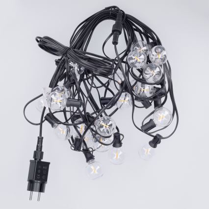 Brilagi - LED vanjski dekorativni niz GIRLANDA 25xE12/0,36W/24V 20m crni IP44 topla bijela
