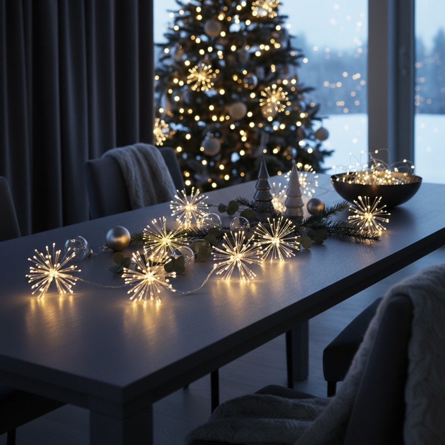 Brilagi - LED vanjski niz 150 LED, 5 m, IP44, topla bijela, efekt vatrometa