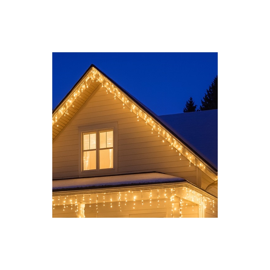 Brilagi - LED vanjski svjetleći niz 360xLED/8 funkcija 14m IP44 topla bijela ledenice