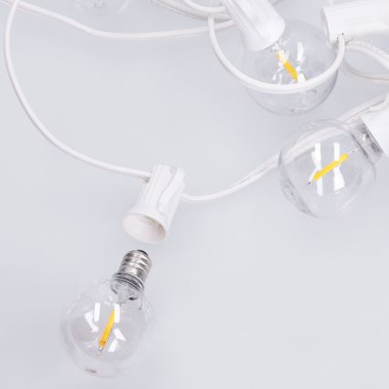 BRILAGI - LED vanjski dekorativni niz GIRLANDA 10xE12/0,6W/230V 8m bijela IP44 topla bijela