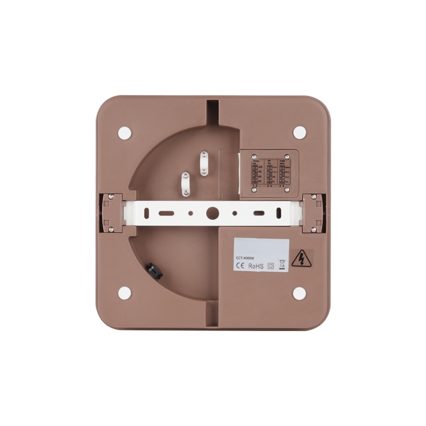 Brilagi - LED vanjsko stropno svjetlo BENE LED/18W/230V 21,5x21,5 cm smeđa IP54