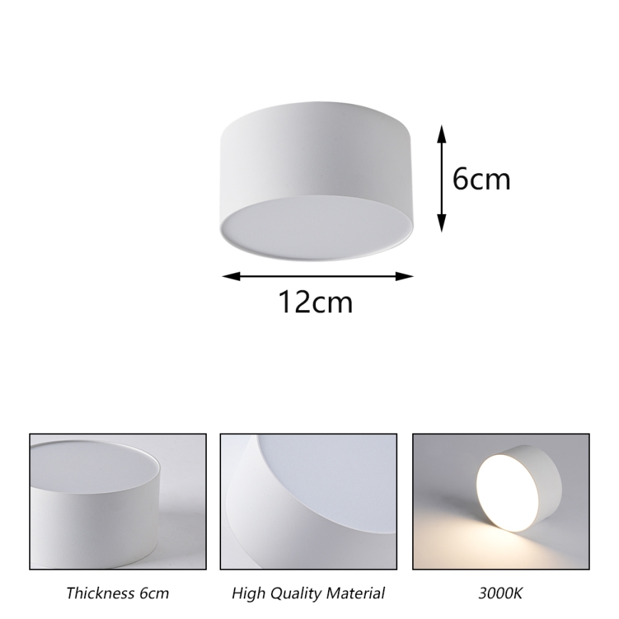 BRILAGI - LED Vanjsko stropno svjetlo FORIS LED/14W/230V Ø 12 cm bijelo IP44
