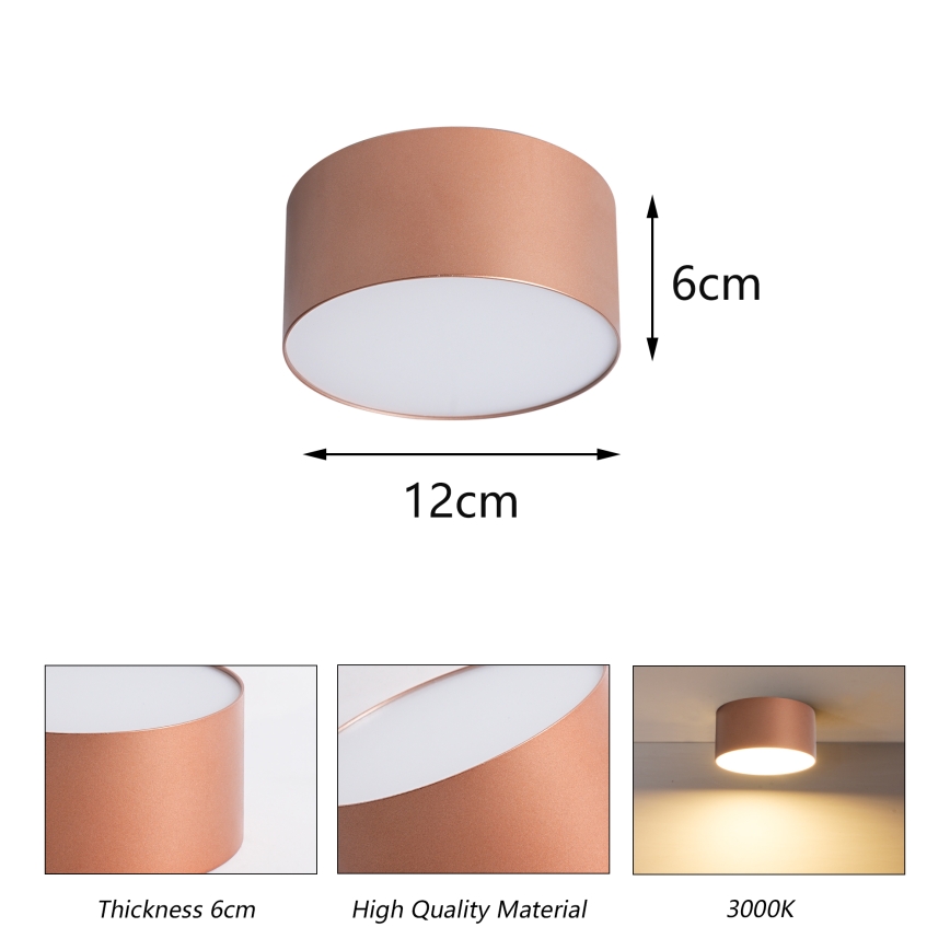 BRILAGI - LED Vanjsko stropno svjetlo FORIS LED/14W/230V Ø 12 cm brončano IP44