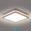 Brilagi - LED vanjsko stropno svjetlo s senzorom BENE LED/24W/230V 26x26 cm smeđe IP54
