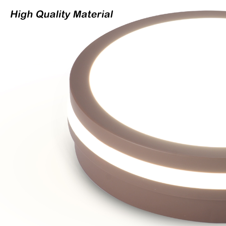 Brilagi - LED vanjsko svjetlo s senzorom BENE LED/24W/230V Ø 26 cm smeđa IP54