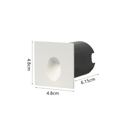 Brilagi - LED vanjsko ugradno svjetlo STAIRDOT LED/2W/230V bijelo IP65 kvadratno