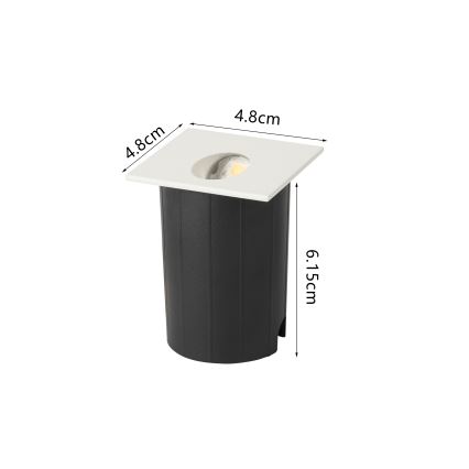 Brilagi - LED vanjsko ugradno svjetlo STAIRDOT LED/2W/230V bijelo IP65 kvadratno