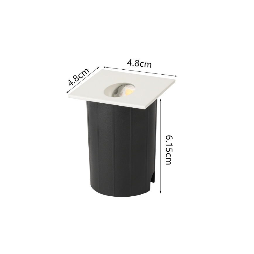 Brilagi - LED vanjsko ugradno svjetlo STAIRDOT LED/2W/230V bijelo IP65 kvadratno