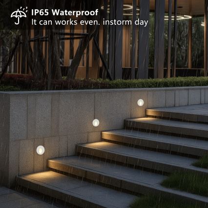 Brilagi - LED vanjsko ugradno svjetlo STAIRDOT LED/2W/230V bijelo IP65 okruglo