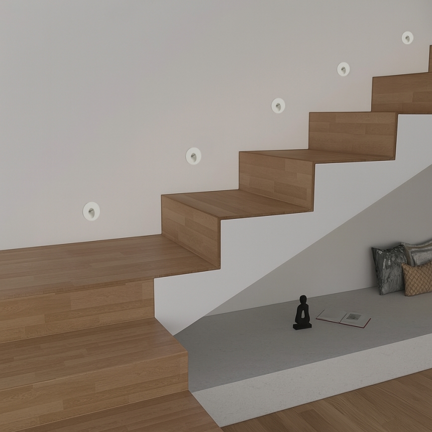 Brilagi - LED vanjsko ugradno svjetlo STAIRDOT LED/2W/230V bijelo IP65 okruglo