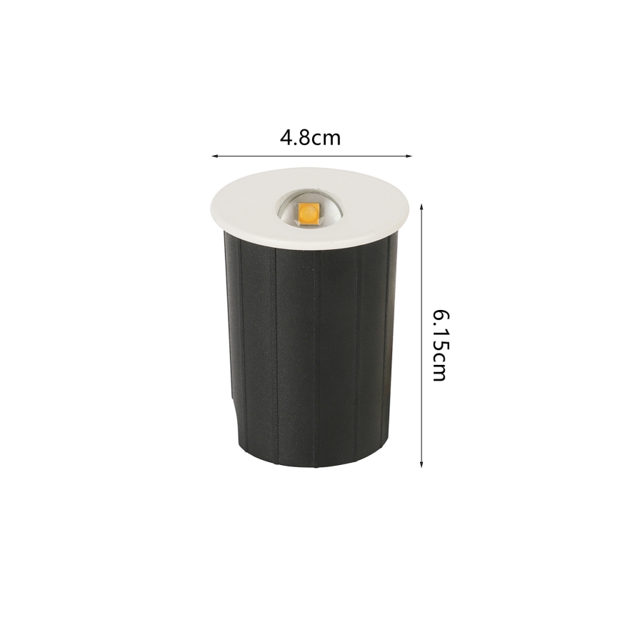 Brilagi - LED vanjsko ugradno svjetlo STAIRDOT LED/2W/230V bijelo IP65 okruglo