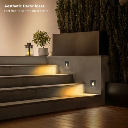 Brilagi - LED vanjsko ugradno svjetlo STAIRDOT LED/2W/230V crno IP65 četvrtasto