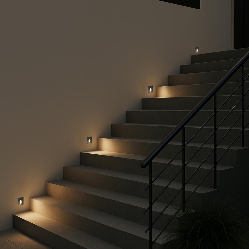 Brilagi - LED vanjsko ugradno svjetlo STAIRDOT LED/2W/230V crno IP65 četvrtasto