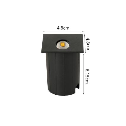 Brilagi - LED vanjsko ugradno svjetlo STAIRDOT LED/2W/230V crno IP65 četvrtasto