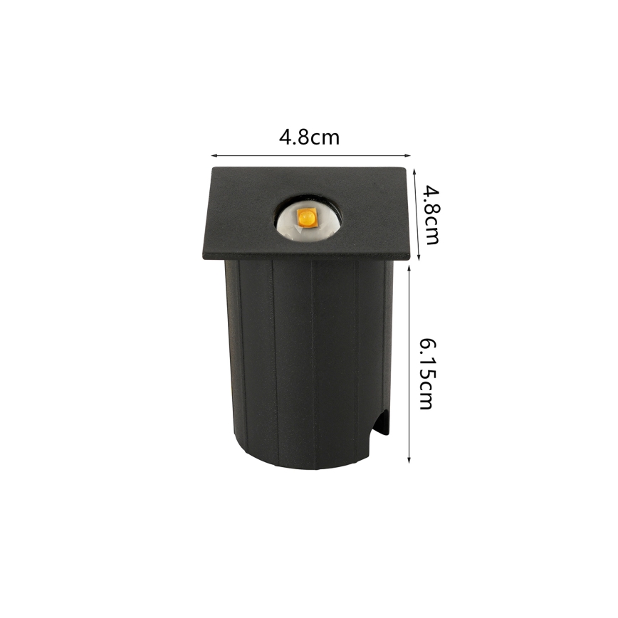 Brilagi - LED vanjsko ugradno svjetlo STAIRDOT LED/2W/230V crno IP65 četvrtasto